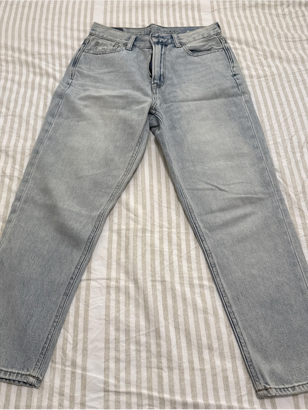 Light Wash Grey Jeans - Classic Straight Fit